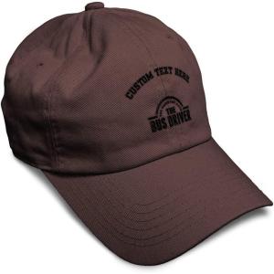 imageSoft Baseball Cap Bus Driver Man Myth Embroidery Others Twill Cotton Dad Hats for Men ampamp WomenBrown Personalized Text Here