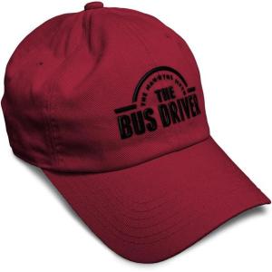 imageSoft Baseball Cap Bus Driver Man Myth Embroidery Others Twill Cotton Dad Hats for Men ampamp WomenBurgundy Design Only