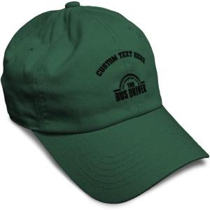 imageSoft Baseball Cap Bus Driver Man Myth Embroidery Others Twill Cotton Dad Hats for Men ampamp WomenForest Green Personalized Text Here