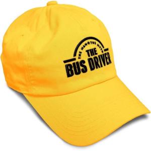 imageSoft Baseball Cap Bus Driver Man Myth Embroidery Others Twill Cotton Dad Hats for Men ampamp WomenGolden Yellow Design Only