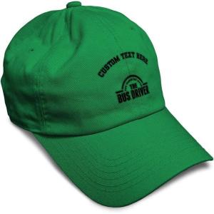 imageSoft Baseball Cap Bus Driver Man Myth Embroidery Others Twill Cotton Dad Hats for Men ampamp WomenKelly Green Personalized Text Here