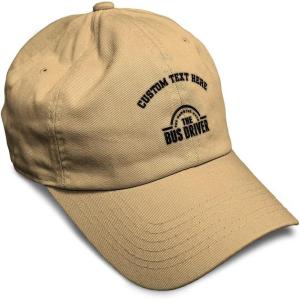 imageSoft Baseball Cap Bus Driver Man Myth Embroidery Others Twill Cotton Dad Hats for Men ampamp WomenKhaki Personalized Text Here