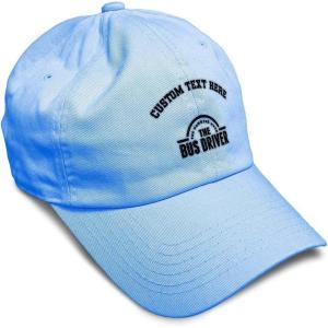 imageSoft Baseball Cap Bus Driver Man Myth Embroidery Others Twill Cotton Dad Hats for Men ampamp WomenLight Blue Personalized Text Here