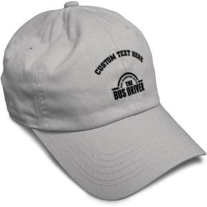 imageSoft Baseball Cap Bus Driver Man Myth Embroidery Others Twill Cotton Dad Hats for Men ampamp WomenLight Grey Personalized Text Here