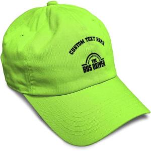 imageSoft Baseball Cap Bus Driver Man Myth Embroidery Others Twill Cotton Dad Hats for Men ampamp WomenLime Personalized Text Here