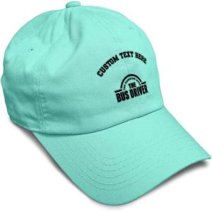 imageSoft Baseball Cap Bus Driver Man Myth Embroidery Others Twill Cotton Dad Hats for Men ampamp WomenMint Personalized Text Here