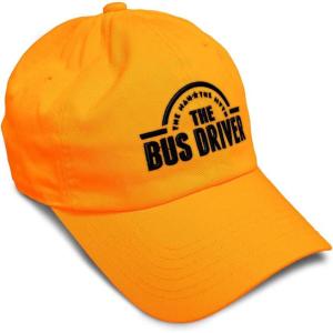 imageSoft Baseball Cap Bus Driver Man Myth Embroidery Others Twill Cotton Dad Hats for Men ampamp WomenOrange Design Only