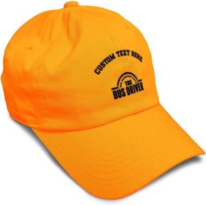 imageSoft Baseball Cap Bus Driver Man Myth Embroidery Others Twill Cotton Dad Hats for Men ampamp WomenOrange Personalized Text Here