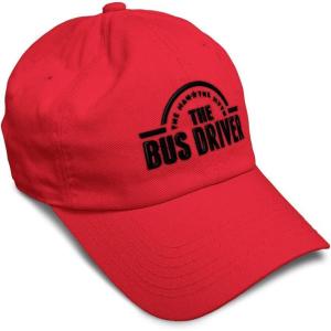 imageSoft Baseball Cap Bus Driver Man Myth Embroidery Others Twill Cotton Dad Hats for Men ampamp WomenRed Design Only