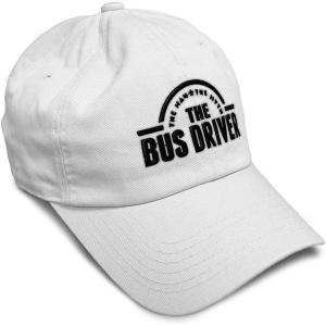 imageSoft Baseball Cap Bus Driver Man Myth Embroidery Others Twill Cotton Dad Hats for Men ampamp WomenWhite Design Only