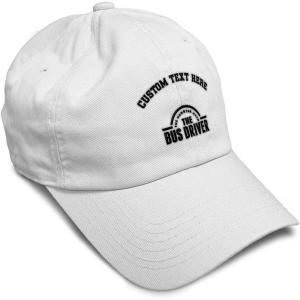 imageSoft Baseball Cap Bus Driver Man Myth Embroidery Others Twill Cotton Dad Hats for Men ampamp WomenWhite Personalized Text Here