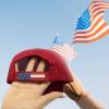 imagePersonalize Your Custom Text On American Flag Hat Cotton Strap ClosureRed