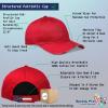 imagePersonalize Your Custom Text On American Flag Hat Cotton Strap ClosureRed