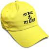 imageSoft Baseball Cap My Boat My Rules Anchor Captain B Funny Anchor Cotton Ship Dad Hats for Men ampamp WomenYellow Design Only