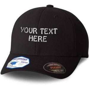 imageFlexfit Hats for Men ampamp Women Custom Personalized Text Dad Hats Baseball CapBlack