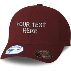 imageFlexfit Hats for Men ampamp Women Custom Personalized Text Dad Hats Baseball CapBurgundy