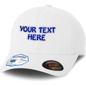 imageFlexfit Hats for Men ampamp Women Custom Personalized Text Dad Hats Baseball CapWhite