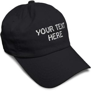imageSoft Baseball Cap Custom Personalized Text Cotton Dad Hats for Men ampamp WomenBlack