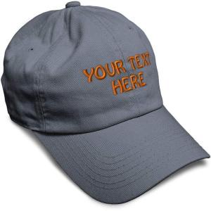 imageSoft Baseball Cap Custom Personalized Text Cotton Dad Hats for Men ampamp WomenDark Grey