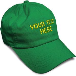 imageSoft Baseball Cap Custom Personalized Text Cotton Dad Hats for Men ampamp WomenKelly Green