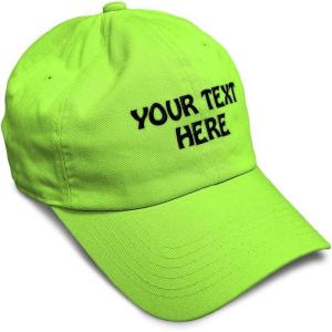 imageSoft Baseball Cap Custom Personalized Text Cotton Dad Hats for Men ampamp WomenLime