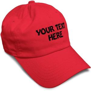 imageSoft Baseball Cap Custom Personalized Text Cotton Dad Hats for Men ampamp WomenRed