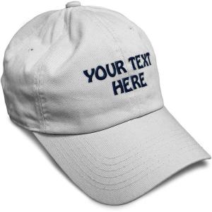 imageSoft Baseball Cap Custom Personalized Text Cotton Dad Hats for Men ampamp WomenWhite