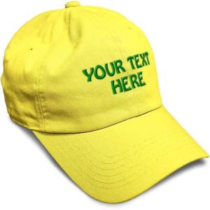 imageSoft Baseball Cap Custom Personalized Text Cotton Dad Hats for Men ampamp WomenYellow