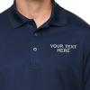 imagePerformance Golf Tees Custom Personalized Text Polyester Short Sleeves Polo Shirts for Men Navy Large
