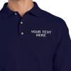 imagePolo Shirts for Men Custom Personalized Text Cotton Short Sleeves Golf TeesNavy