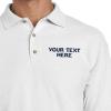 imagePolo Shirts for Men Custom Personalized Text Cotton Short Sleeves Golf TeesWhite