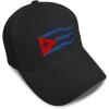 imageCustom Baseball Cap Cuba Cuban Flag Flame Embroidery Flags Acrylic Automitive Dad Hats for Men ampamp WomenBlack Design Only