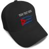 imageCustom Baseball Cap Cuba Cuban Flag Flame Embroidery Flags Acrylic Automitive Dad Hats for Men ampamp WomenBlack Personalized Text Here