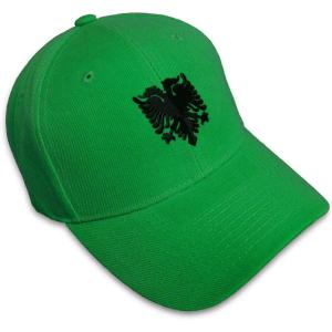 imageCustom Baseball Cap Albanian Eagle Black Embroidery Dad Hats for Men ampamp WomenKelly Green Design Only