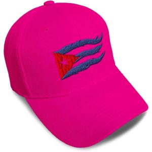 imageCustom Baseball Cap Cuba Cuban Flag Flame Embroidery Flags Acrylic Automitive Dad Hats for Men ampamp WomenHot Pink Design Only