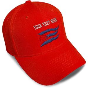 imageCustom Baseball Cap Cuba Cuban Flag Flame Embroidery Flags Acrylic Automitive Dad Hats for Men ampamp WomenRed Personalized Text Here