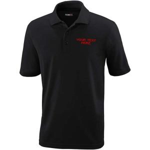 imagePerformance Golf Tees Custom Personalized Text Polyester Short Sleeves Polo Shirts for Men Black X Large