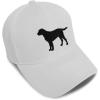 imageCustom Baseball Cap Black Labrador Retriever Lab Embroidery Strap ClosureWhite