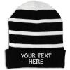 imageCustom Lined Beanie for Men Personalized Text Winter Acrylic 1 SizeBlack White