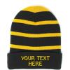 imageCustom Lined Beanie for Men Personalized Text Winter Acrylic 1 SizeBlack Yellow