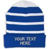imageCustom Lined Beanie for Men Personalized Text Winter Acrylic 1 SizeRoyal Blue White