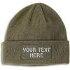 imagePatch Beanie for Men ampamp Women Custom Personalized Text Skull Cap Hats 1 SizeOlive Green