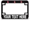 imageSpeedy Pros Custom Text Personlized Nepal Country Flag Metal Bike License Plate Frame Motorcycle Tag Holder  Black 4 Holes