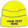 imageWinter Reflective Beanie for Men ampamp Women Custom Personalized Embroidery Acrylic High Visibility Running Gear Skull Cap Hats Neon Yellow