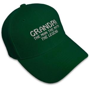 imageBaseball Cap Grandpa Man Myth Legend Embroidery Family ampamp Friends Strap ClosureForest Green