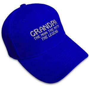 imageBaseball Cap Grandpa Man Myth Legend Embroidery Family ampamp Friends Strap ClosureRoyal Blue