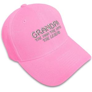 imageBaseball Cap Grandpa Man Myth Legend Embroidery Family ampamp Friends Strap ClosureSoft Pink