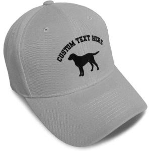 imageCustom Baseball Cap Black Labrador Retriever Lab Embroidery Strap ClosureGray