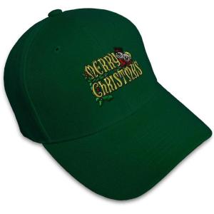 imageCustom Baseball Cap Merry Christmas A Embroidery Dad Hats for Men ampamp WomenForest Green Design Only