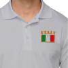 imagePerformance Golf Tees Italy Flag Embroidery Polyester Short Sleeves Polo Shirts for Men Black 2X Large